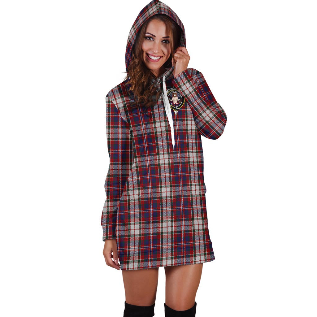 MacFarlane Dress Tartan Hoodie Dress with Family Crest - Tartan Vibes Clothing