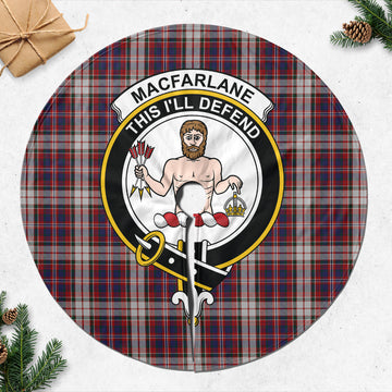 MacFarlane Dress Tartan Christmas Tree Skirt with Family Crest