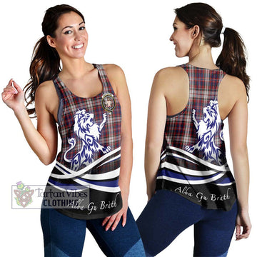 MacFarlane Dress Tartan Women's Racerback Tanks with Alba Gu Brath Regal Lion Emblem