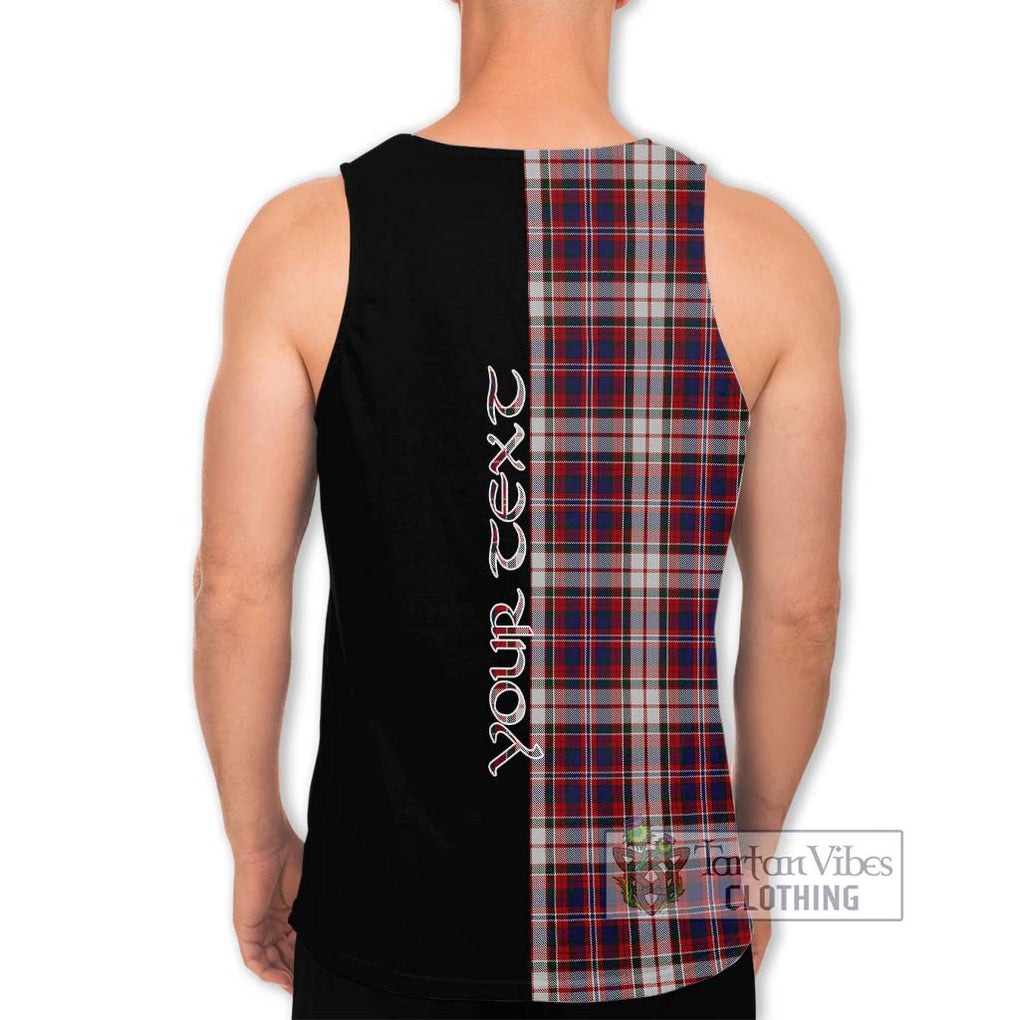 MacFarlane Dress Tartan Men's Tank Top with Family Crest and Half Of Me Style - Tartanvibesclothing Shop