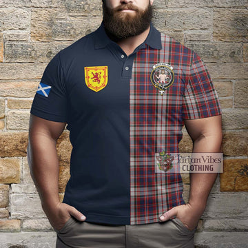 MacFarlane Dress Tartan Polo Shirt Alba with Scottish Lion Royal Arm Half Style