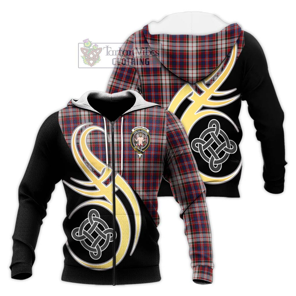 MacFarlane Dress Tartan Knitted Hoodie with Family Crest and Celtic Symbol Style Unisex Knitted Zip Hoodie - Tartan Vibes Clothing