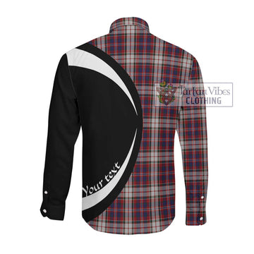 MacFarlane Dress Tartan Long Sleeve Button Up with Family Crest Circle Style