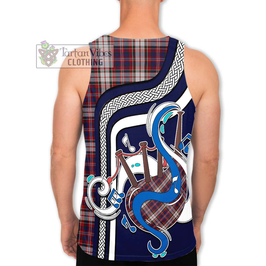 MacFarlane Dress Tartan Men's Tank Top with Epic Bagpipe Style - Tartanvibesclothing Shop