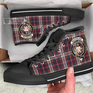 MacFarlane Dress Tartan High Top Shoes with Family Crest