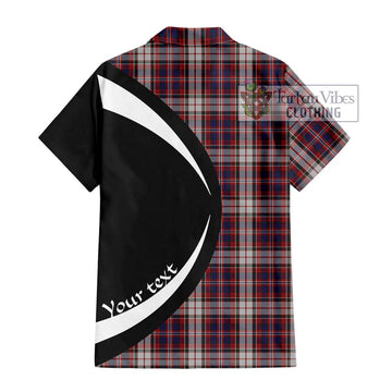 MacFarlane Dress Tartan Short Sleeve Button Up with Family Crest Circle Style