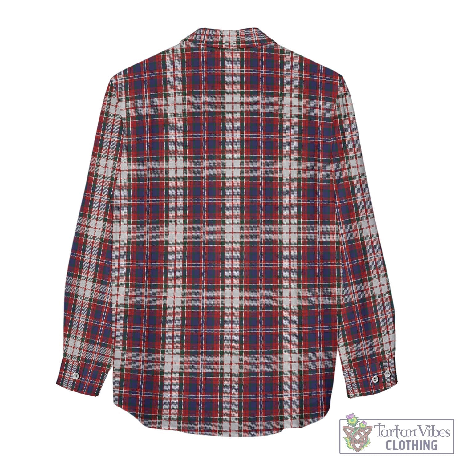 Tartan Vibes Clothing MacFarlane Dress Tartan Womens Casual Shirt with Family Crest