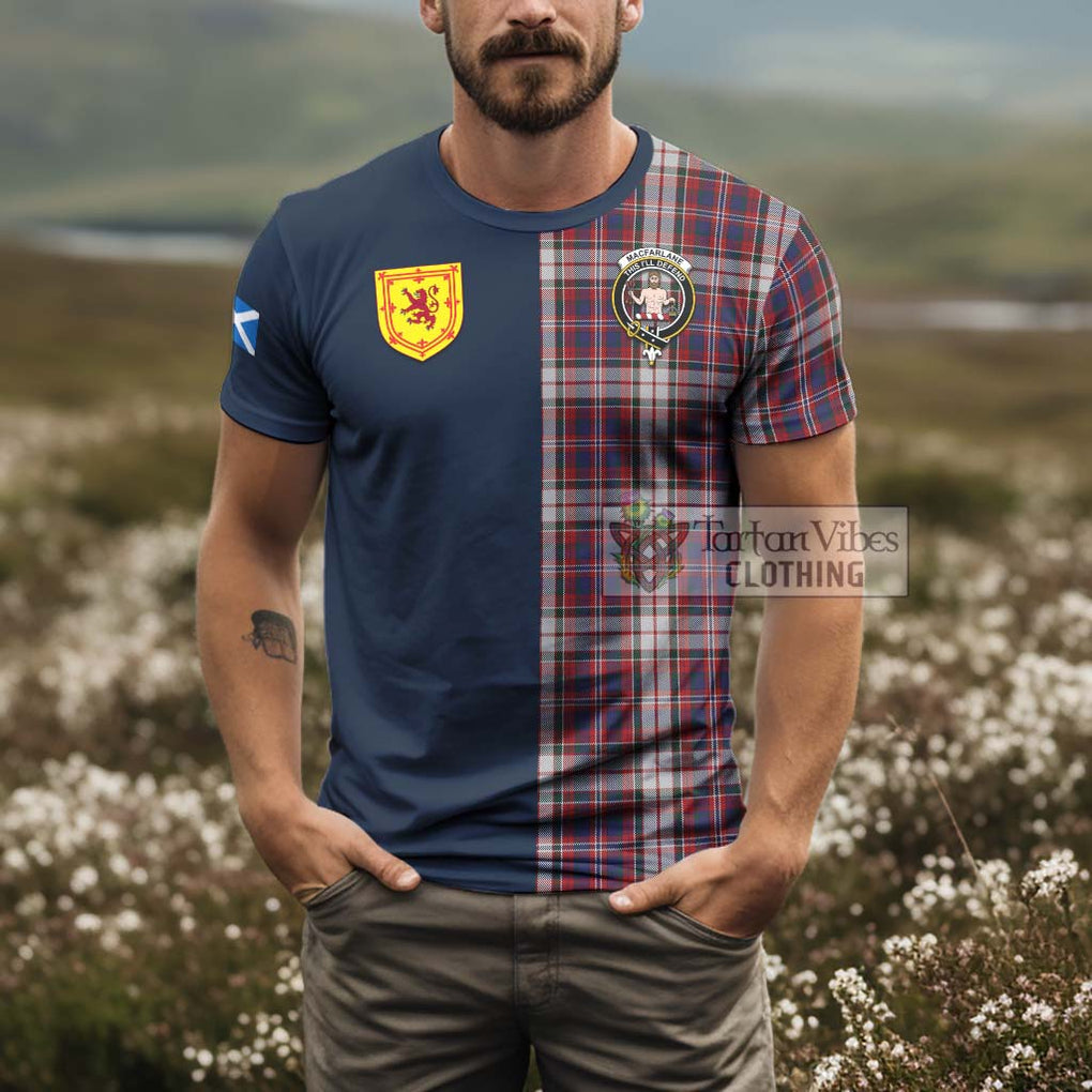 Tartan Vibes Clothing MacFarlane Dress Tartan T-Shirt Alba with Scottish Lion Royal Arm Half Style