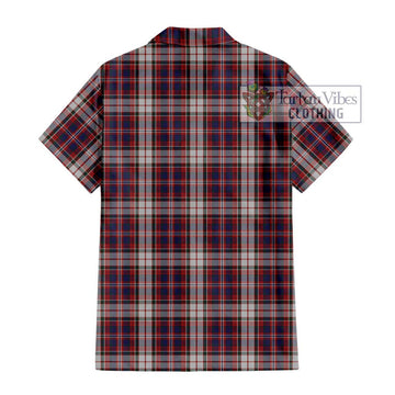 MacFarlane Dress Tartan Short Sleeve Button Shirt with Family Crest DNA In Me Style