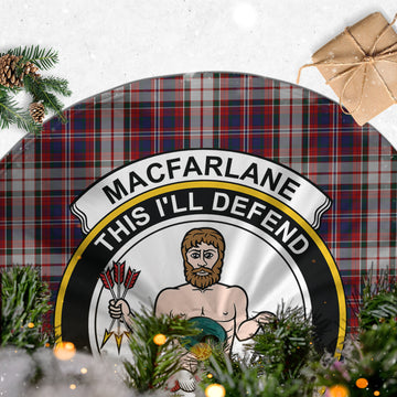 MacFarlane Dress Tartan Christmas Tree Skirt with Family Crest