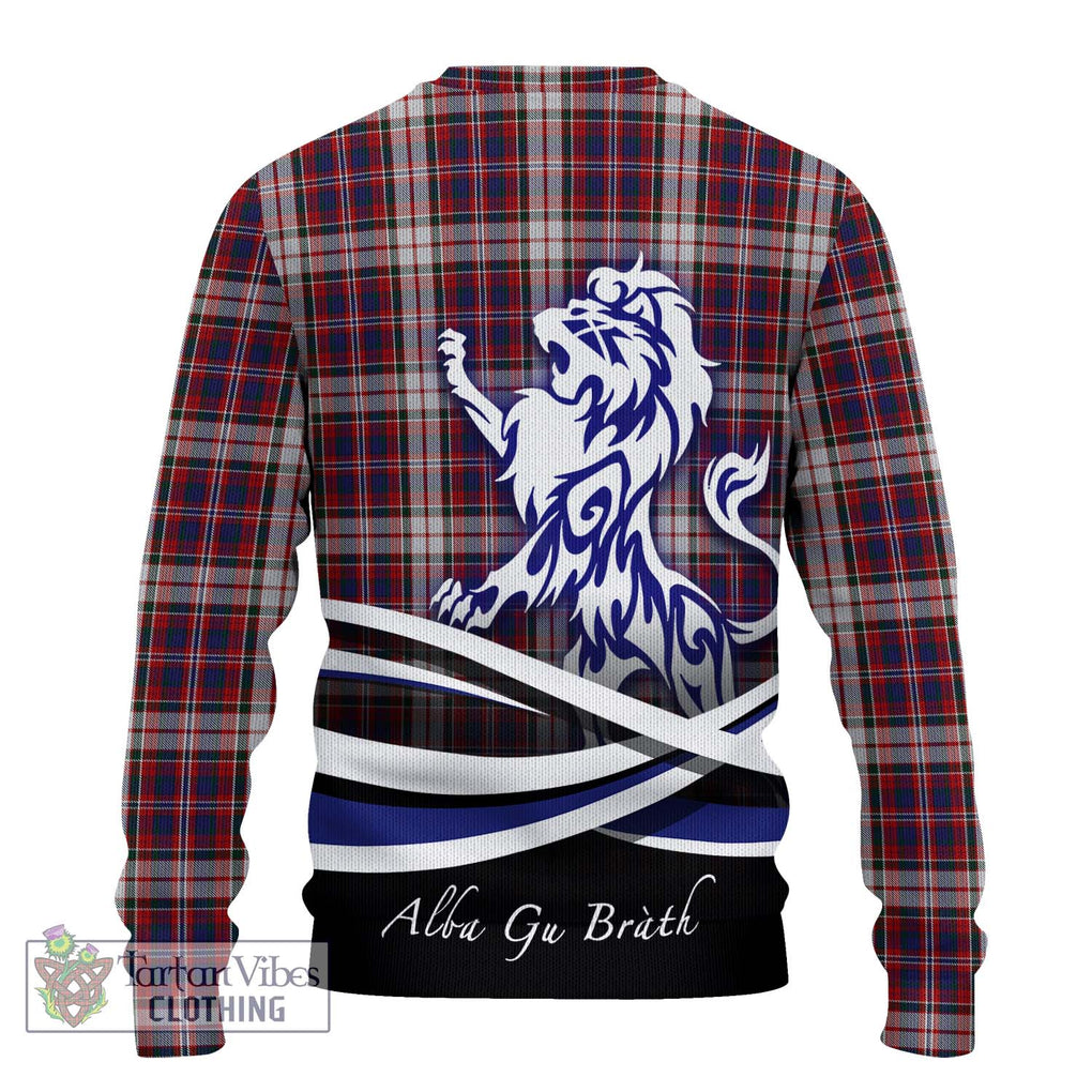 MacFarlane Dress Tartan Knitted Sweater with Alba Gu Brath Regal Lion Emblem - Tartanvibesclothing Shop