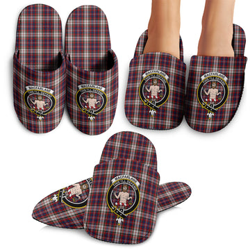 MacFarlane Dress Tartan Home Slippers with Family Crest