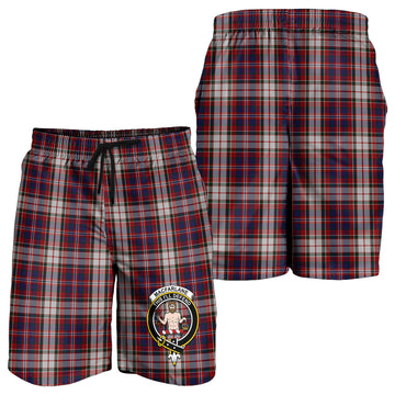 MacFarlane Dress Tartan Mens Shorts with Family Crest