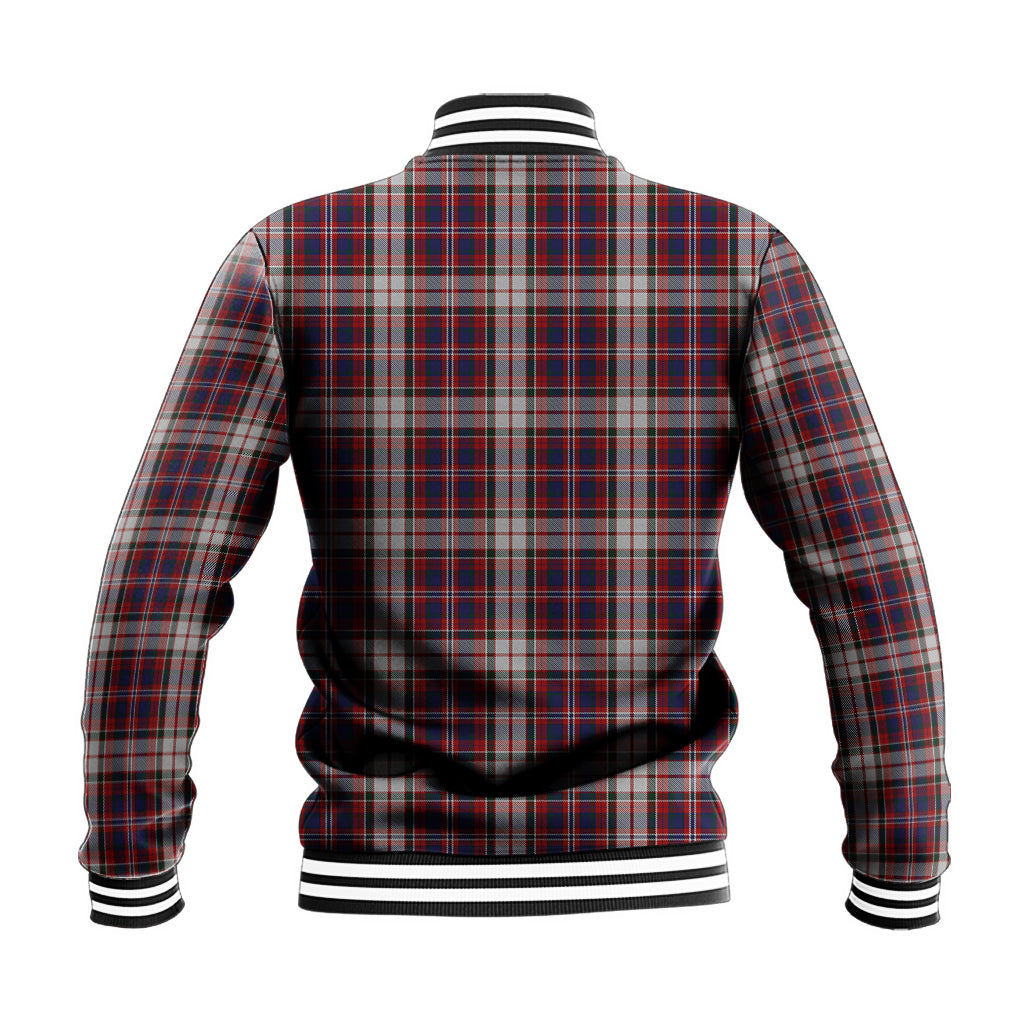 MacFarlane Dress Tartan Baseball Jacket with Family Crest - Tartan Vibes Clothing