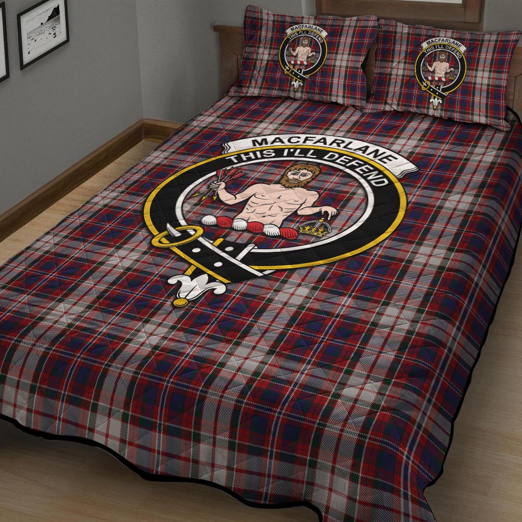 MacFarlane Dress Tartan Quilt Bed Set with Family Crest - Tartan Vibes Clothing