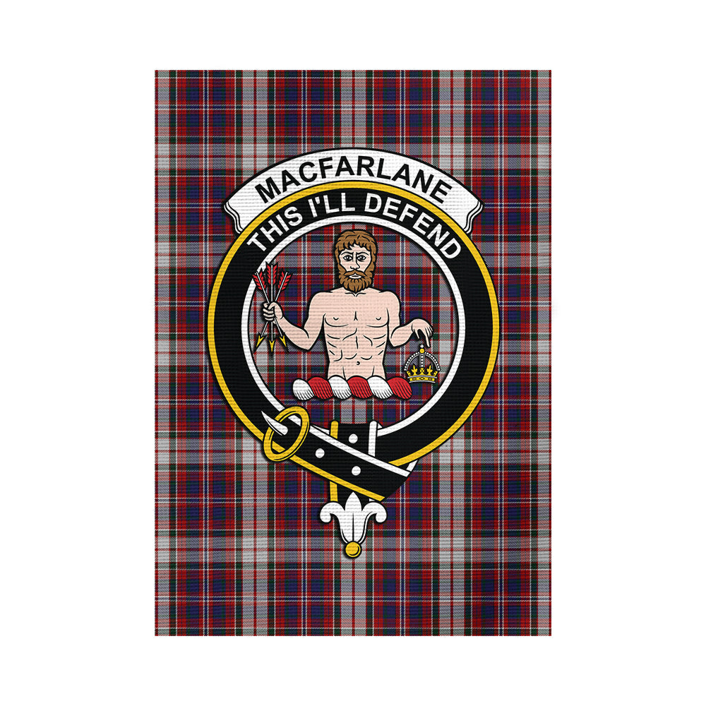 MacFarlane Dress Tartan Flag with Family Crest - Tartan Vibes Clothing