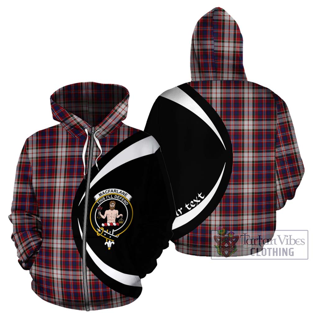 Tartan Vibes Clothing MacFarlane Dress Tartan Hoodie with Family Crest Circle Style