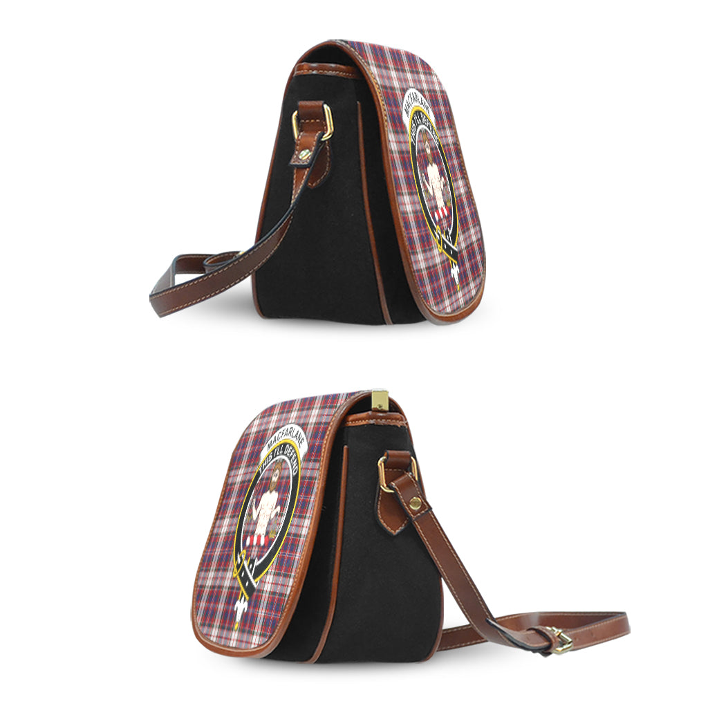 MacFarlane Dress Tartan Saddle Bag with Family Crest - Tartan Vibes Clothing