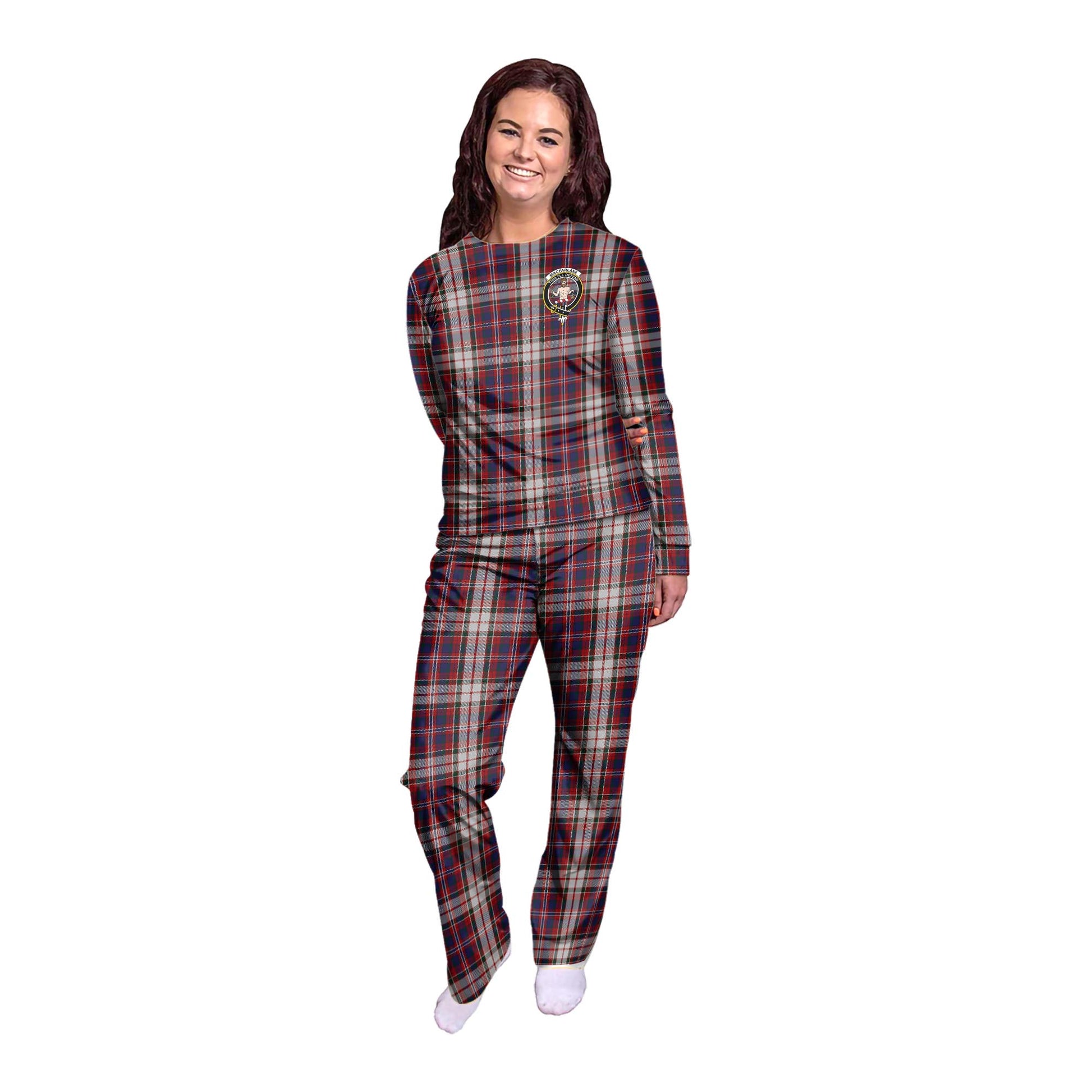 MacFarlane Dress Tartan Pajamas Family Set with Family Crest - Tartanvibesclothing