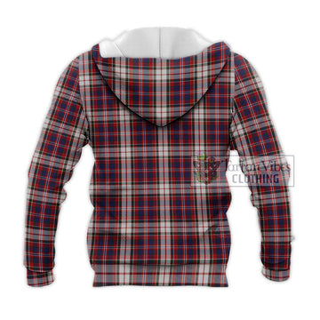 MacFarlane Dress Tartan Knitted Hoodie with Family Crest DNA In Me Style