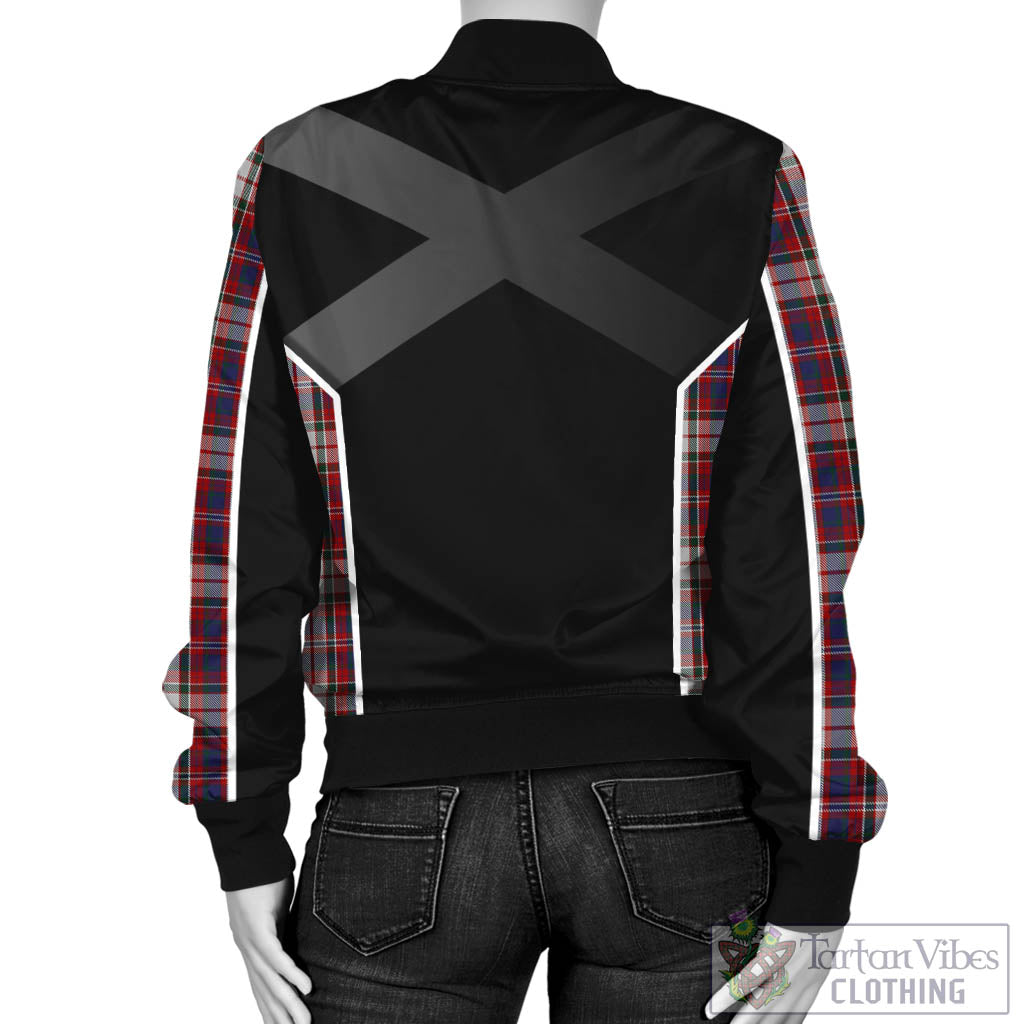 Tartan Vibes Clothing MacFarlane Dress Tartan Bomber Jacket with Family Crest and Scottish Thistle Vibes Sport Style