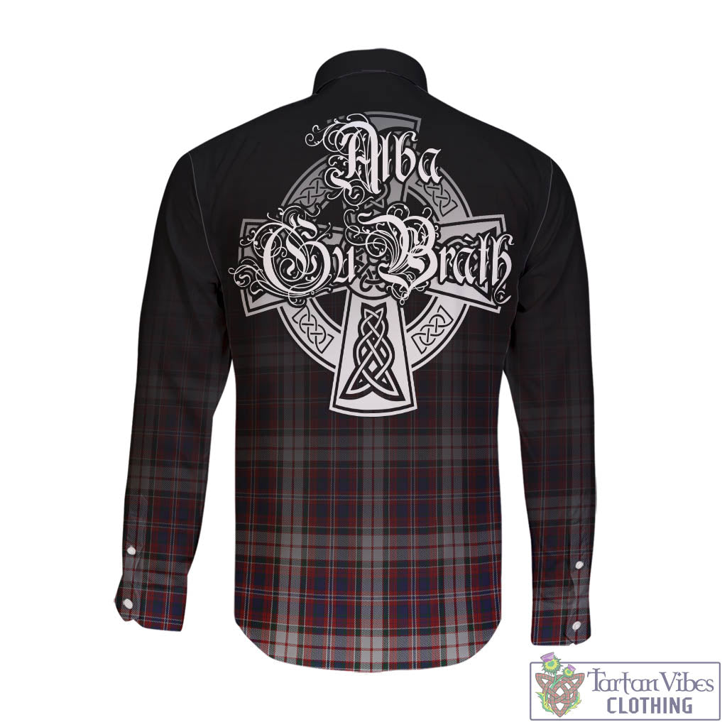 Tartan Vibes Clothing MacFarlane Dress Tartan Long Sleeve Button Up Featuring Alba Gu Brath Family Crest Celtic Inspired