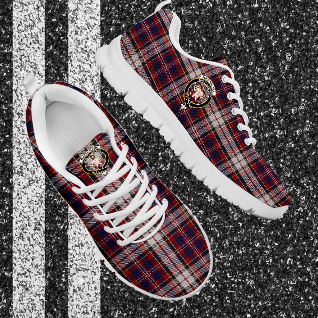 MacFarlane Dress Tartan Sneakers with Family Crest - Tartan Vibes Clothing