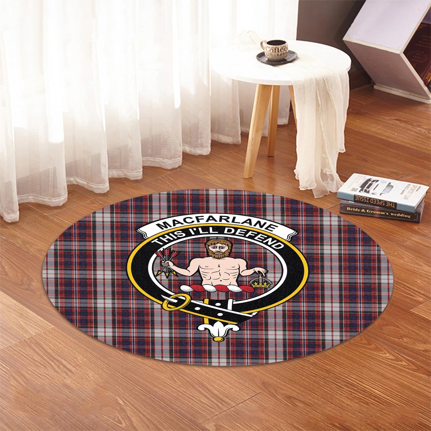 macfarlane-dress-tartan-round-rug-with-family-crest