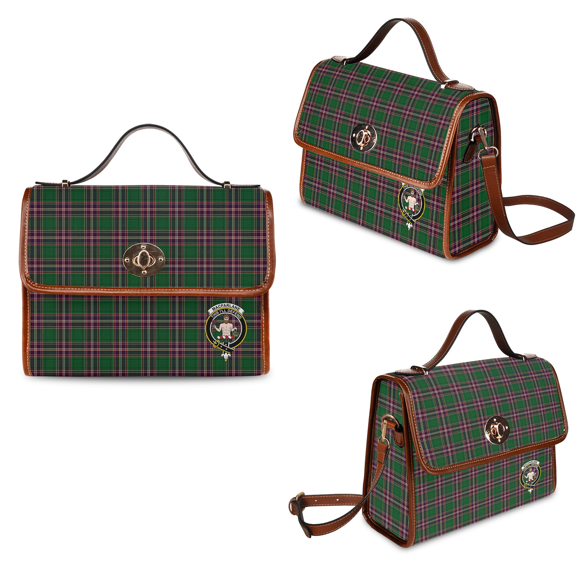 macfarlane-hunting-tartan-leather-strap-waterproof-canvas-bag-with-family-crest