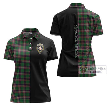 MacFarlane Hunting Tartan Women's Polo Shirt with Family Crest and Half Of Me Style