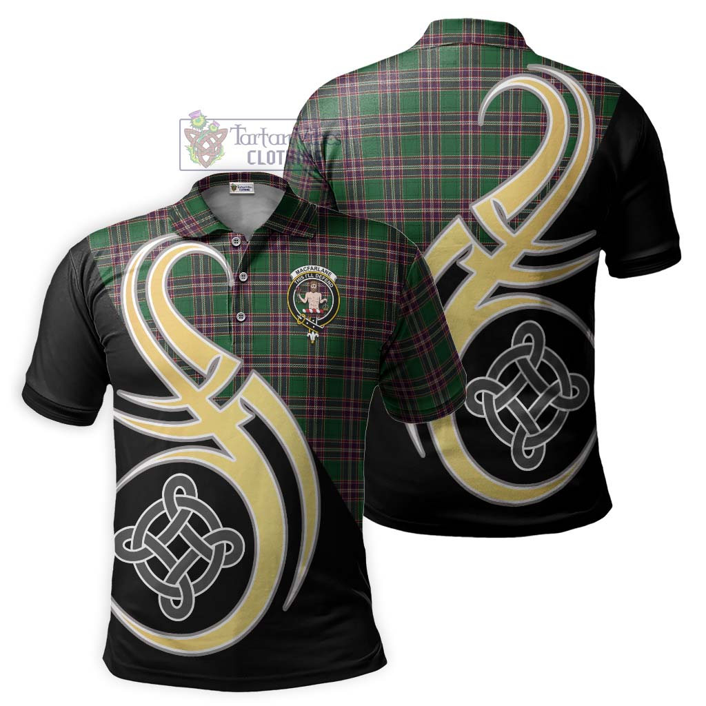 MacFarlane Hunting Tartan Polo Shirt with Family Crest and Celtic Symbol Style Kid - Tartan Vibes Clothing