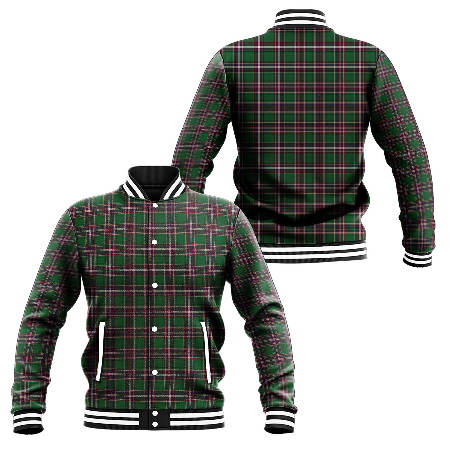 MacFarlane Hunting Tartan Baseball Jacket Unisex - Tartan Vibes Clothing