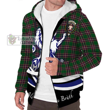 MacFarlane Hunting Tartan Sherpa Hoodie with Alba Gu Brath Regal Lion Emblem