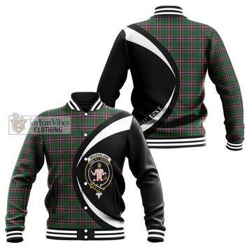 MacFarlane Hunting Tartan Baseball Jacket with Family Crest Circle Style