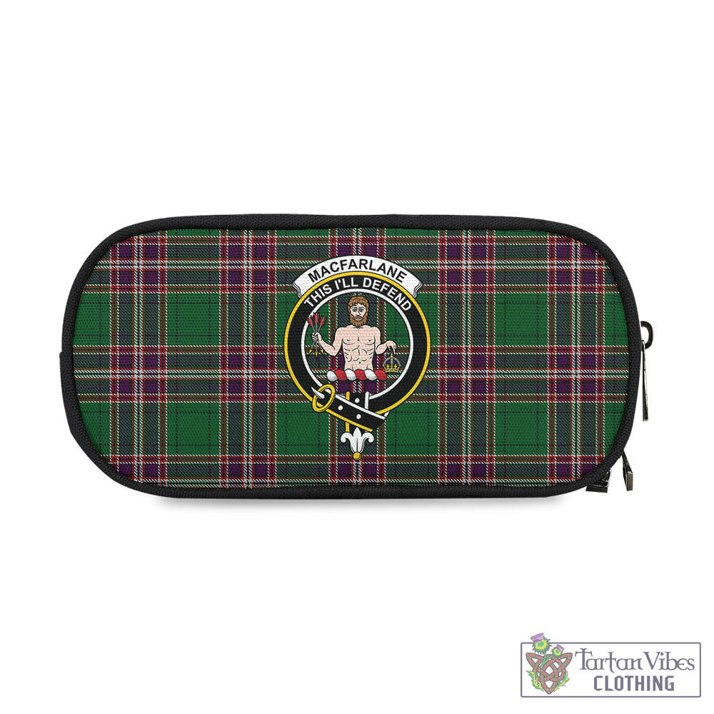 Tartan Vibes Clothing MacFarlane Hunting Tartan Pen and Pencil Case with Family Crest