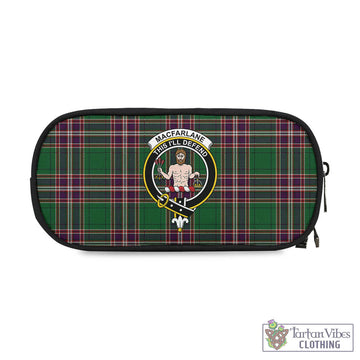 MacFarlane Hunting Tartan Pen and Pencil Case with Family Crest