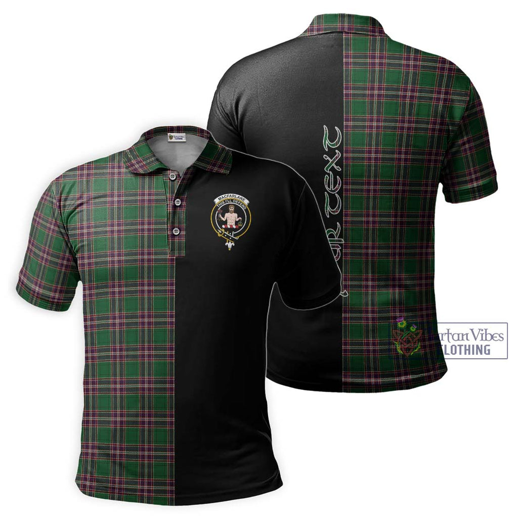 MacFarlane Hunting Tartan Polo Shirt with Family Crest and Half Of Me Style Kid - Tartanvibesclothing Shop