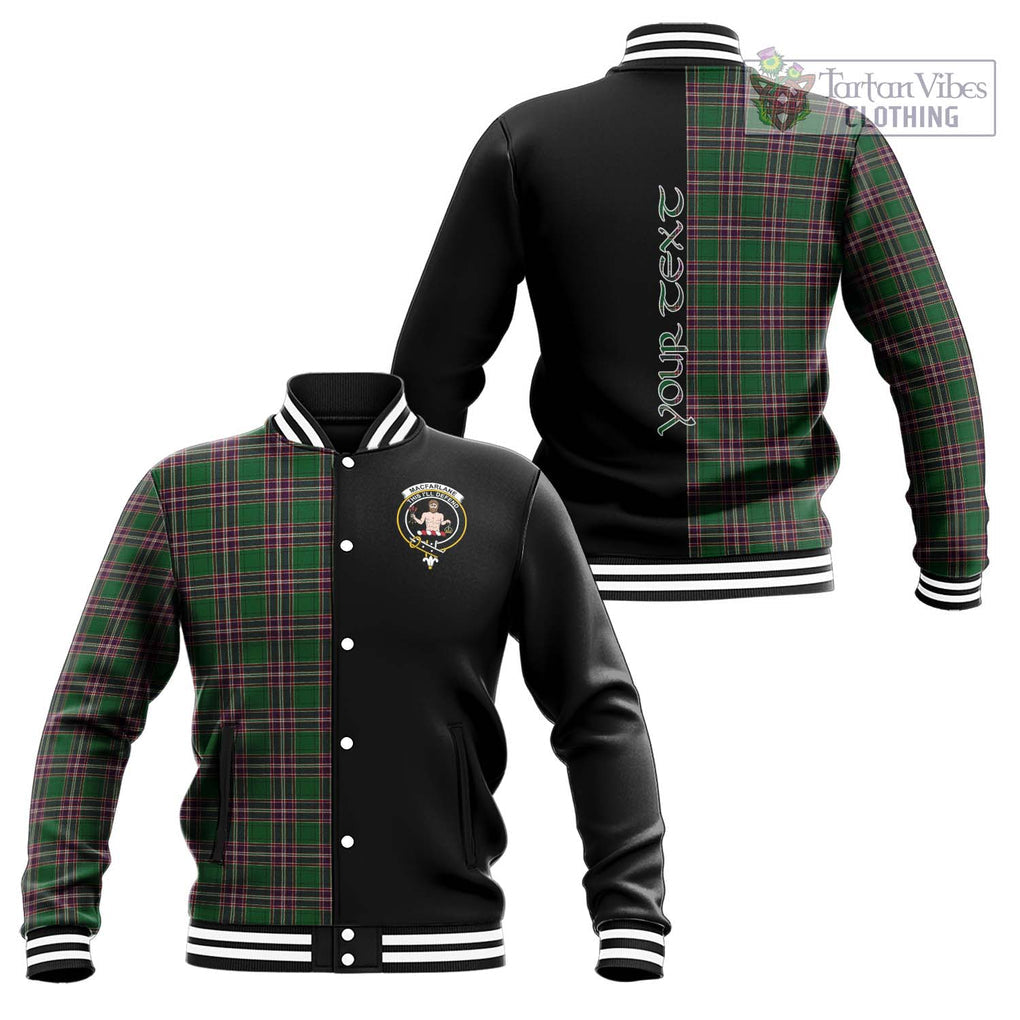 MacFarlane Hunting Tartan Baseball Jacket with Family Crest and Half Of Me Style Unisex - Tartanvibesclothing Shop