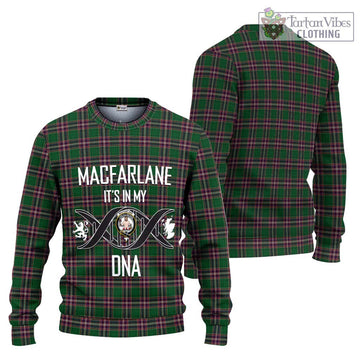 MacFarlane Hunting Tartan Ugly Sweater with Family Crest DNA In Me Style