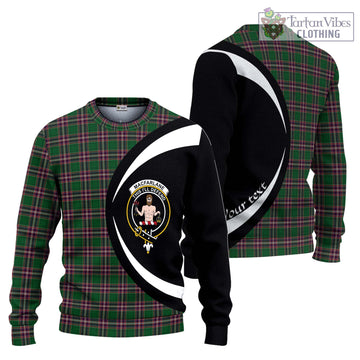 MacFarlane Hunting Tartan Ugly Sweater with Family Crest Circle Style