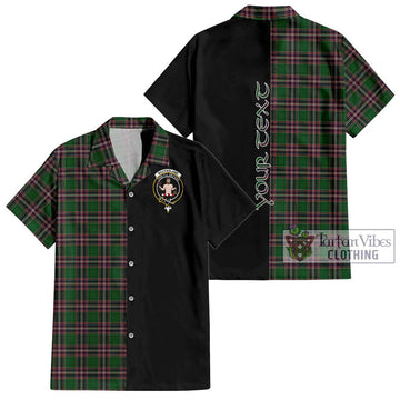 MacFarlane Hunting Tartan Short Sleeve Button Shirt with Family Crest and Half Of Me Style