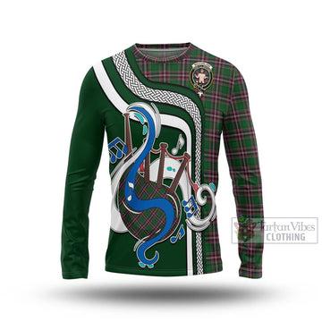 MacFarlane Hunting Tartan Long Sleeve T-Shirt with Epic Bagpipe Style