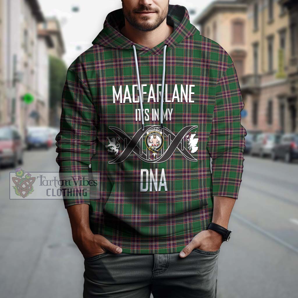 Tartan Vibes Clothing MacFarlane Hunting Tartan Hoodie with Family Crest DNA In Me Style