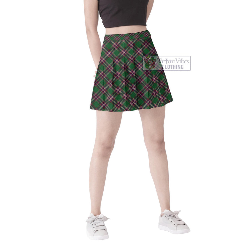 Tartan Vibes Clothing MacFarlane Hunting Tartan Women's Plated Mini Skirt