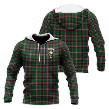 MacFarlane Hunting Tartan Knitted Hoodie with Family Crest