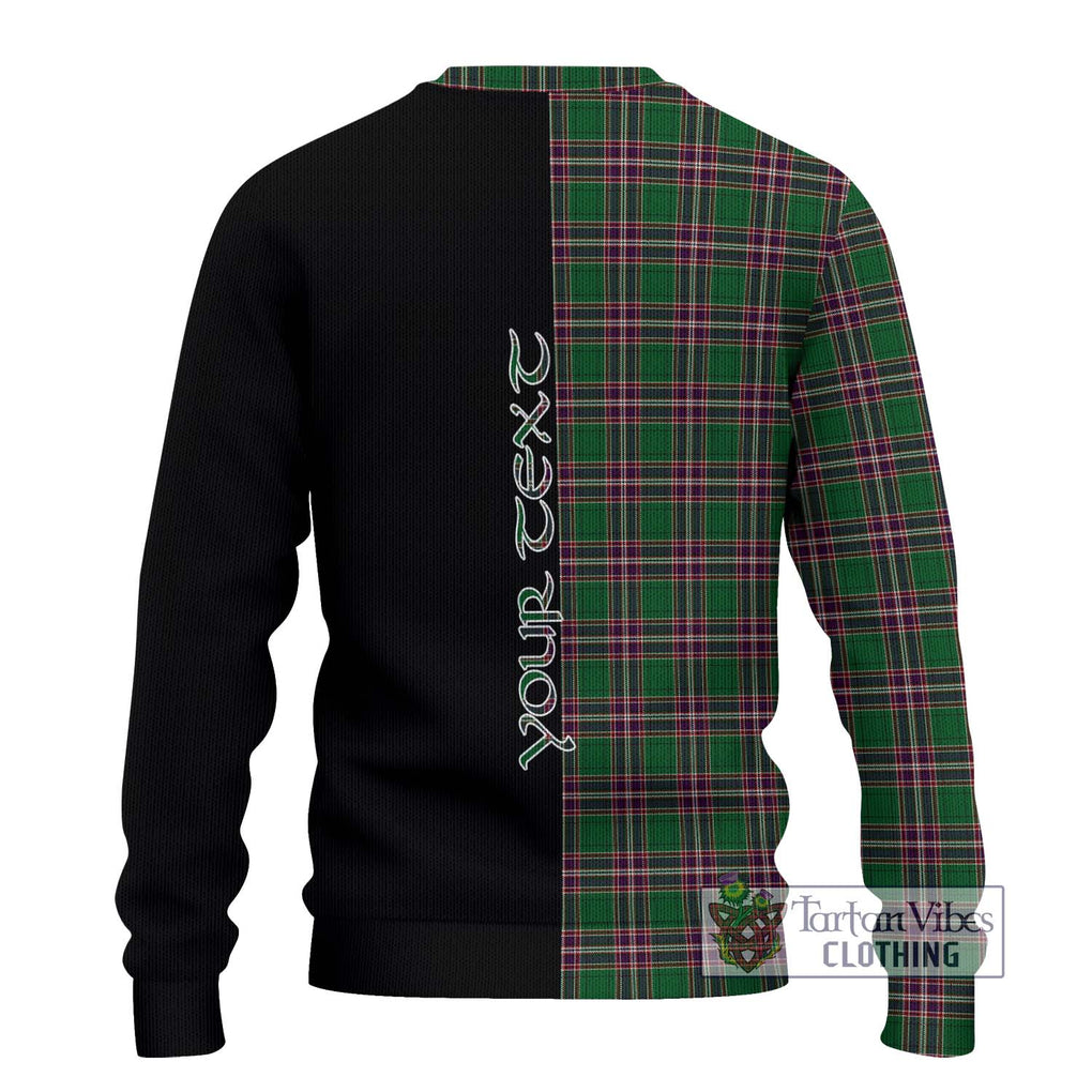 MacFarlane Hunting Tartan Knitted Sweater with Family Crest and Half Of Me Style - Tartanvibesclothing Shop