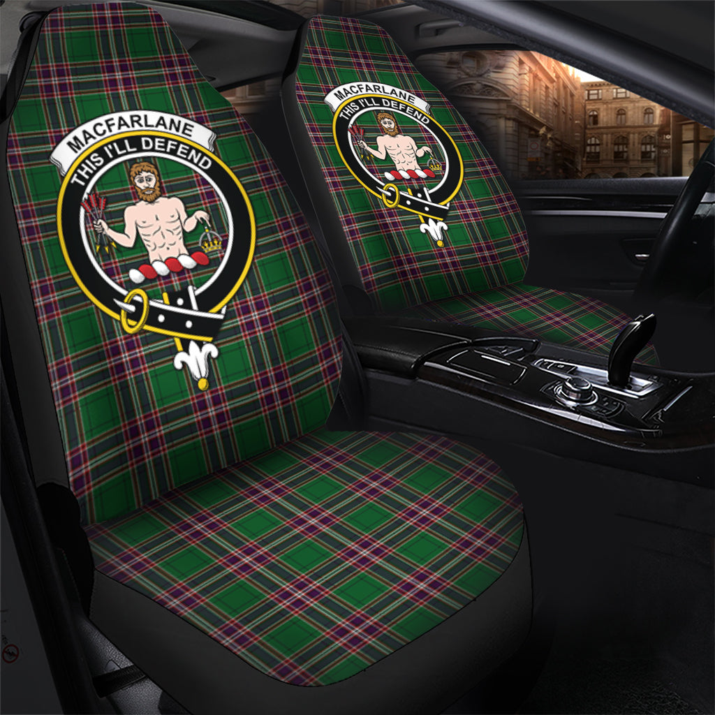 MacFarlane Hunting Tartan Car Seat Cover with Family Crest - Tartanvibesclothing