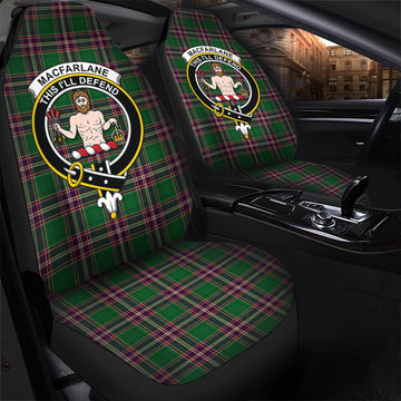 MacFarlane Hunting Tartan Car Seat Cover with Family Crest