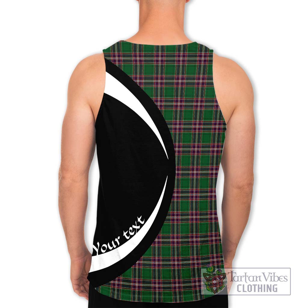 MacFarlane Hunting Tartan Men's Tank Top with Family Crest Circle Style - Tartan Vibes Clothing