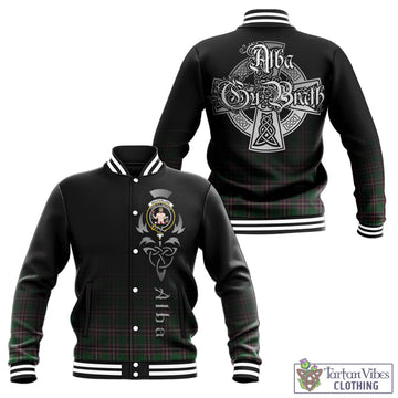 MacFarlane Hunting Tartan Baseball Jacket Featuring Alba Gu Brath Family Crest Celtic Inspired